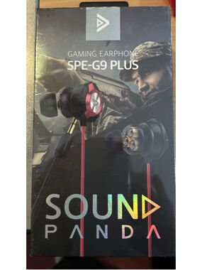 Sound Panda Gaming Earphones SPE-G9 Plus Red Built-in Microphone New